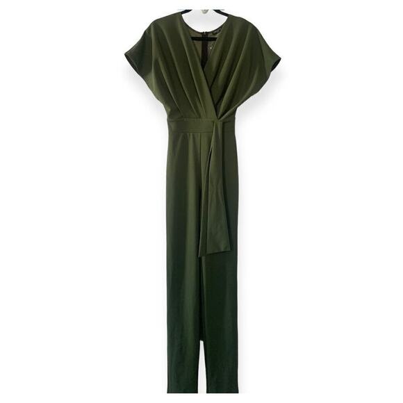 DACHAE Kimono Style Belted Green Wide-Leg Jumpsuit Size XS - Picture 1 of 7